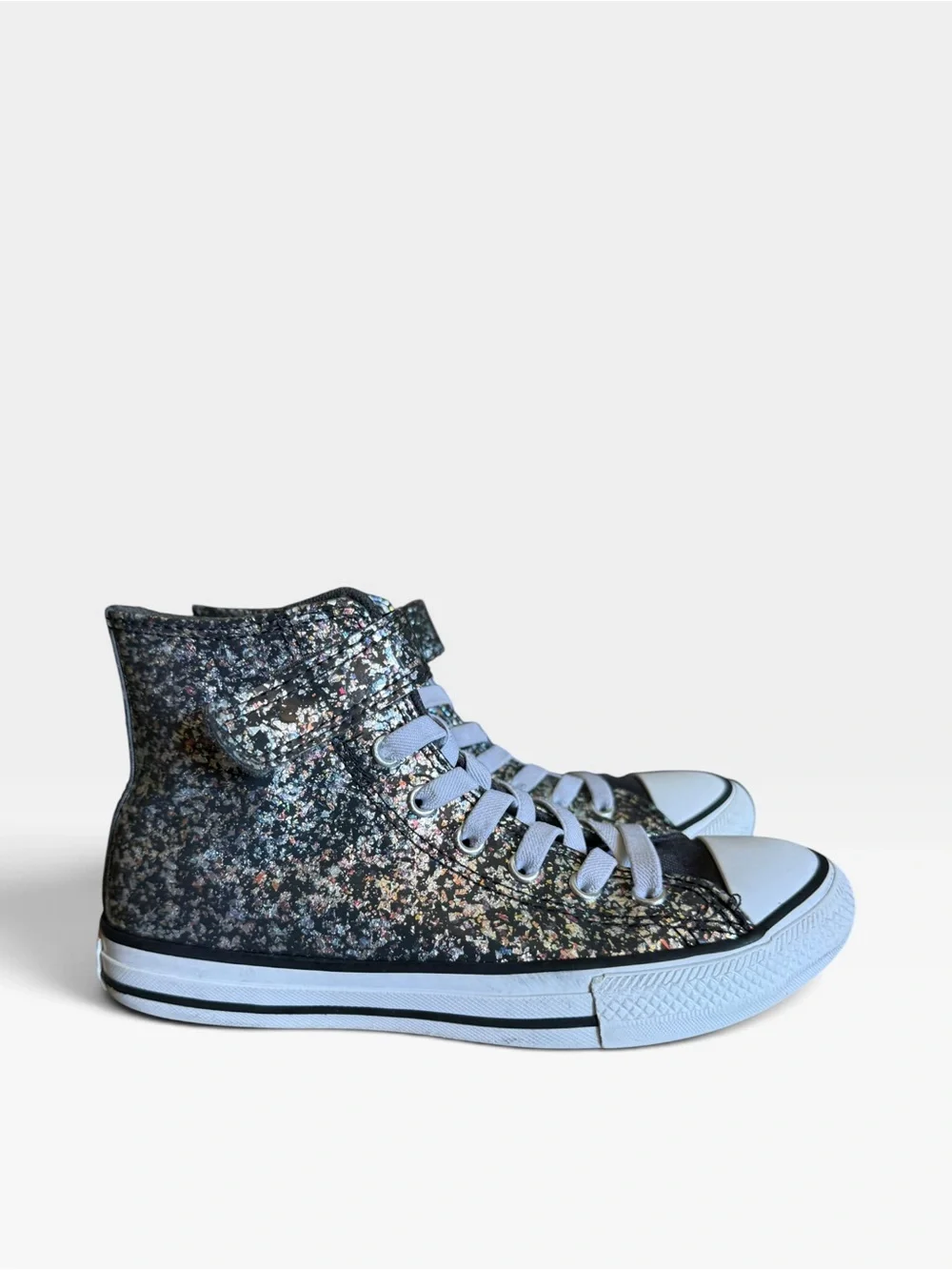 Converse Kids Glitter High Tops in Multicolor Metallic
